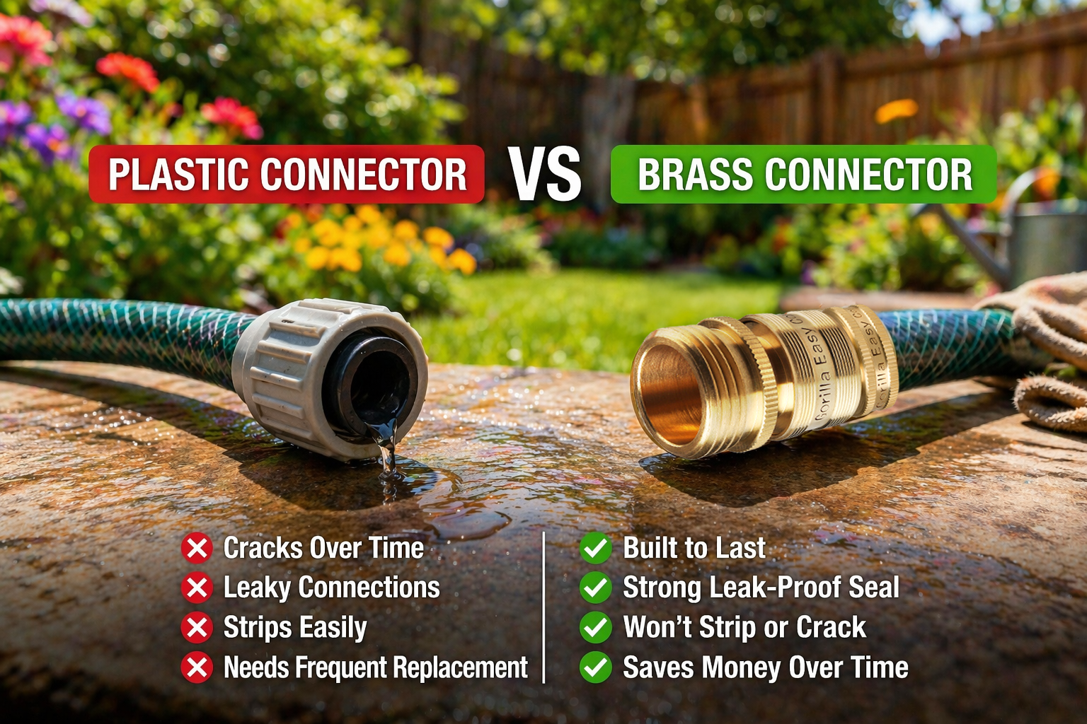 Brass vs Plastic Garden Hose Connectors: Which Is Better?