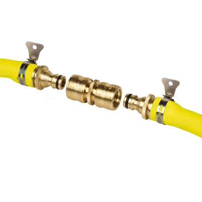 GORILLA EASY CONNECT DOUBLE SIDED FEMALE QUICK CONNECT FOR GARDENING WINDOW WASHING ACCESSORY NO LEAN CORROSION RESISTANT SOLID BRASS CONSTRUCTION GARDEN QUICK CONNECTOR FEMALE-TO-FEMALE