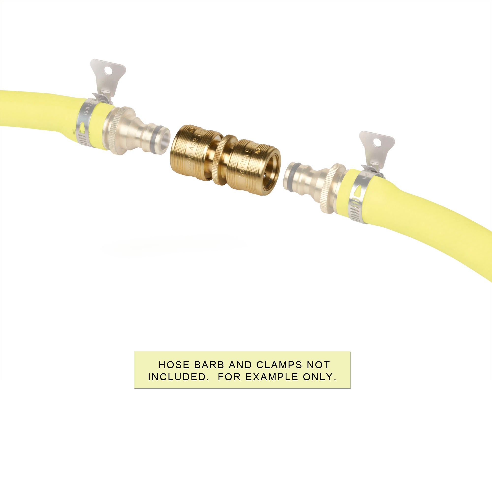 "Connect and repair garden hoses with the GORILLA EASY CONNECT Double-Sided Female Quick Connect with SecureLock™. Made from durable solid brass, it’s leak-proof, handles up to 200 PSI, and offers easy one-handed operation. Ideal for gardening and watering systems."
