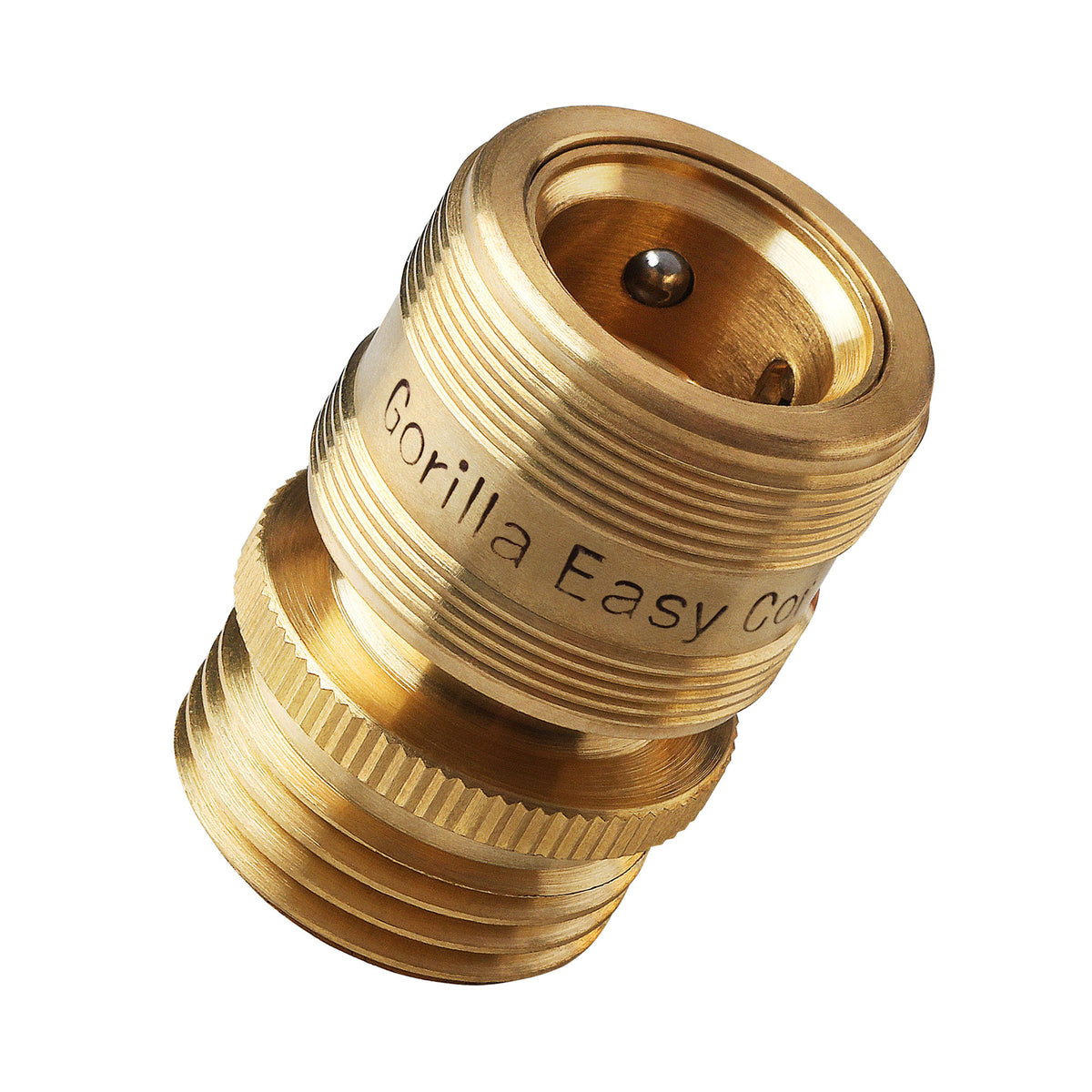 GORILLA EASY CONNECT MALE AND FEMALE GARDEN HOSE QUICK CONNECTOR SOLID BRASS LEAK PROOF 3/4 INCH GHT THREAD CORROSIVE RESISTANT