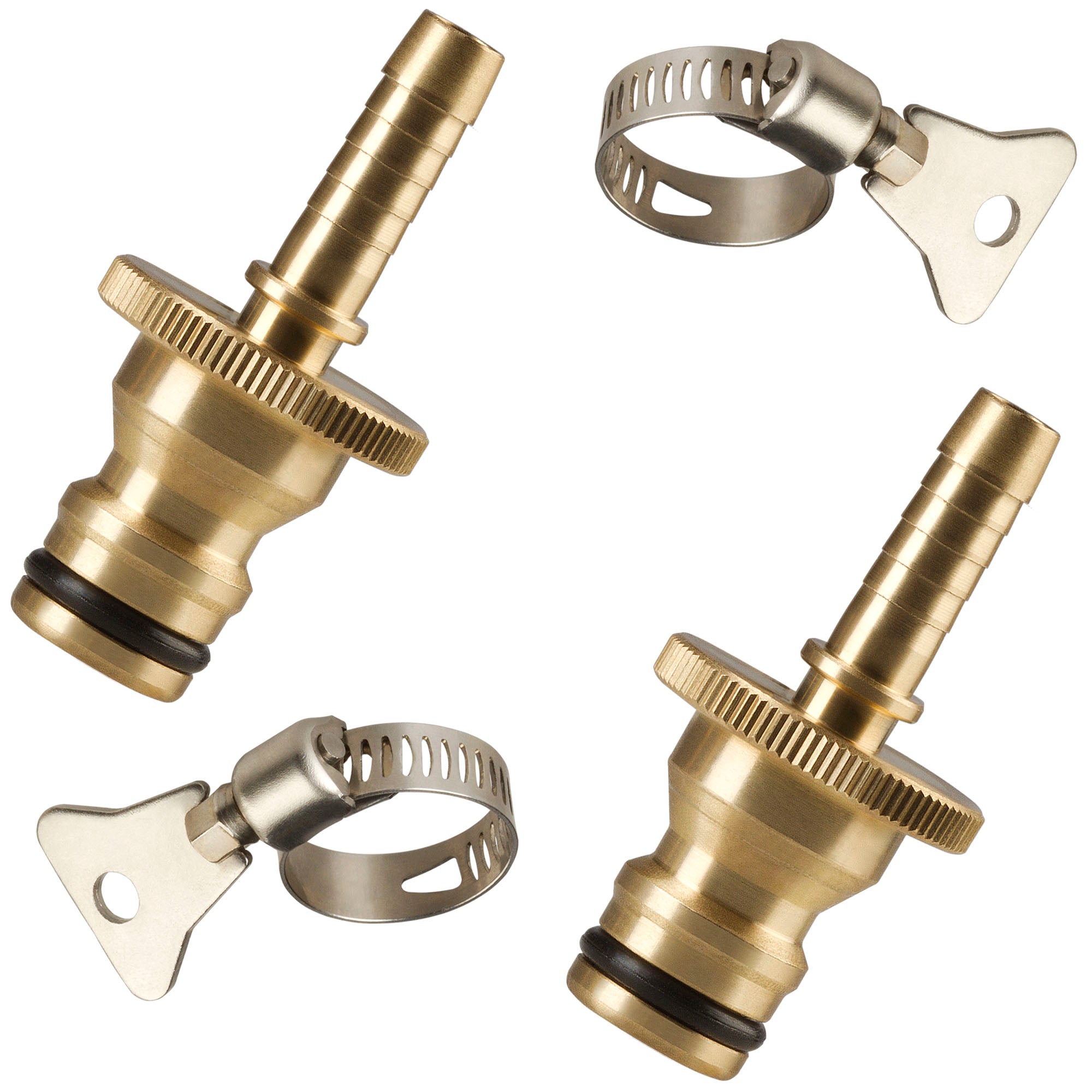 Barbed A/C Fitting – #6 Male Insert O-Ring, Straight With #6 Nut – For Hose 35-11801