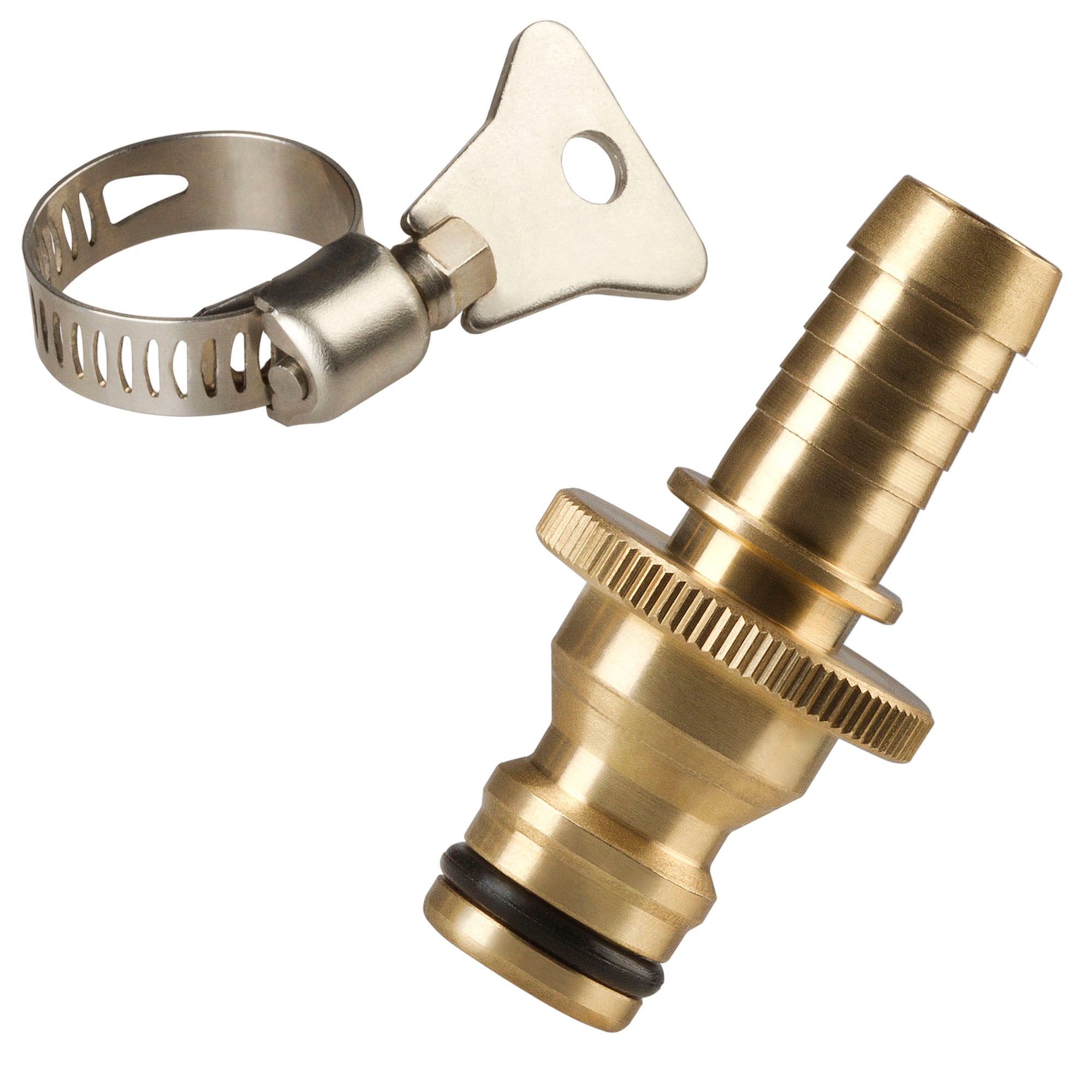 Gorilla Easy Connect 1/4 3/8 1/2 5/8 3/4 inch male barb connector for garden hose quick connect repair kits solid brass leak proof corrosion resistant gardening /4 GHT Garden Hose Thread Window Washing