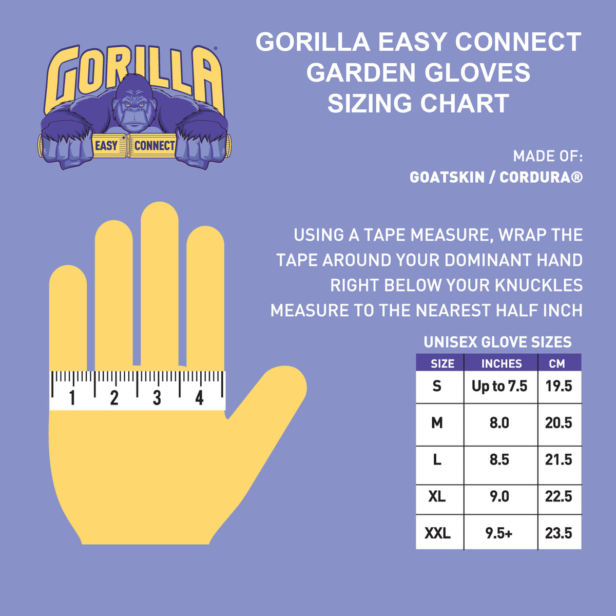 GORILLA EASY CONNECT GARDENING GLOVES PRUNING CONSTRUCTION GLOVES CONSTRUCTION SAFETY GEAR