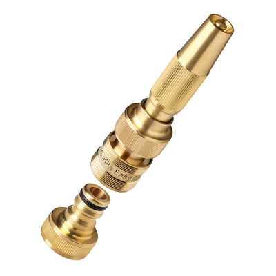 GORILLA EASY CONNECT SOLID BRASS ADJUSTABLE SPRAY NOZZLE WITH QUICK CONNECT GARDENING GARDEN