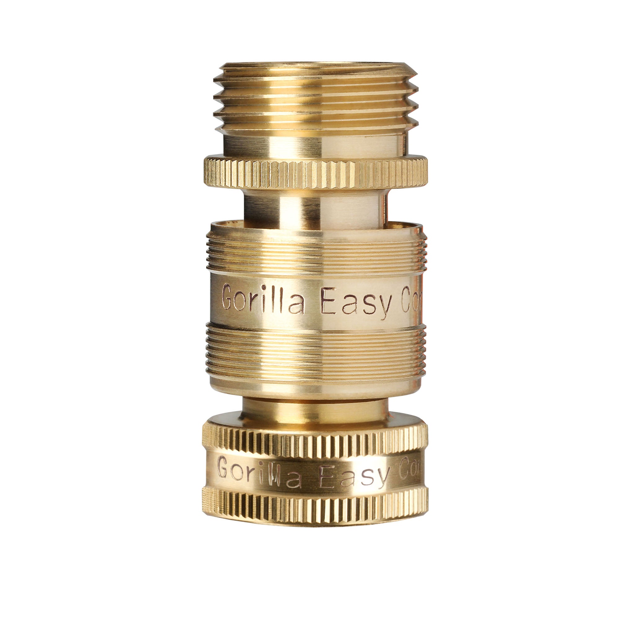 GORILLA EASY CONNECT MALE AND FEMALE GARDEN HOSE QUICK CONNECTOR SOLID BRASS LEAK PROOF 3/4 INCH GHT THREAD CORROSIVE RESISTANT