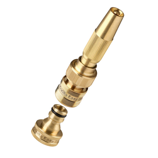 GORILLA EASY CONNECT LEAD FREE QUICK CONNECT CONNECTORS FOR GARDEN HOSE 3/4" GHT GARDEN HOSE THREAD LEAK PROOF