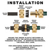 GORILLA EASY CONNECT GARDEN SOAKER HOSE CONNECTORS WITH QUICK CONNECT SOLID BRASS NO LEAK CORROSIVE RESISTANT SUB IRRIGATION SYSTEM WATERING CONSERVATION DRIP  1/2 INCH HOSE