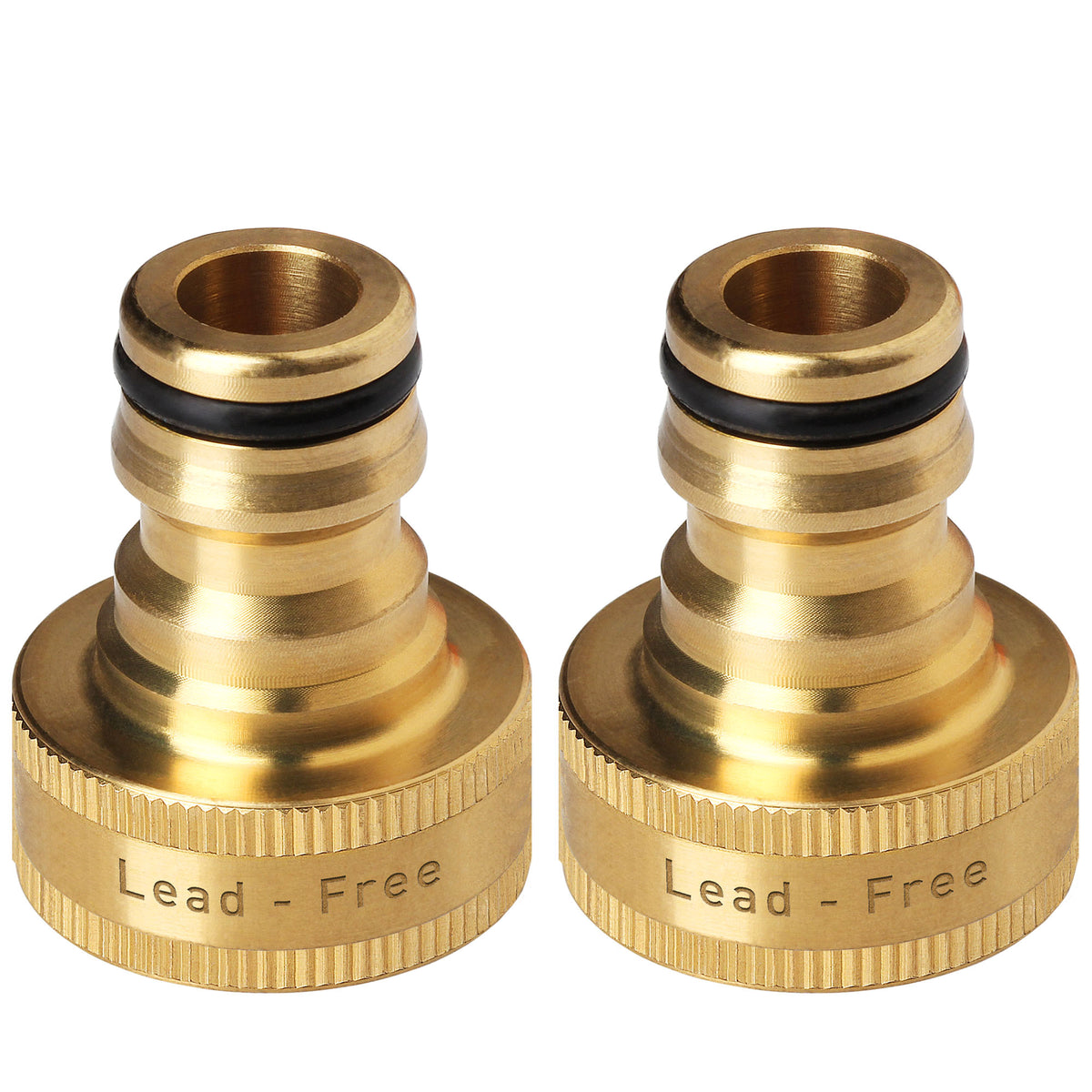 GORILLA EASY CONNECT LEAD FREE QUICK CONNECT SOLID BRASS CONNECTORS FOR GARDEN HOSE 3/4" GHT GARDEN HOSE THREAD