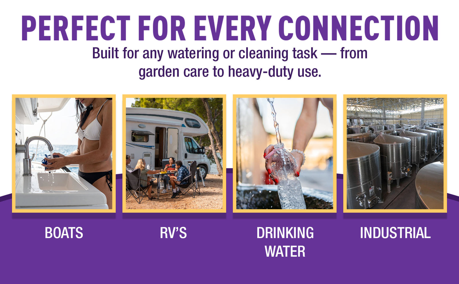 Gorilla Easy Connect type 304 Stainless Steel Lead-Free and Solid Brass Connectors