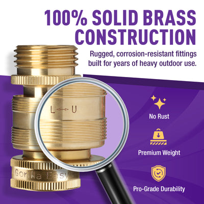 Gorilla Easy Connect Locking Garden Hose Quick Connector SECURE LOCK 3/4 IN GH LEAK PROOF SOLID BRASS