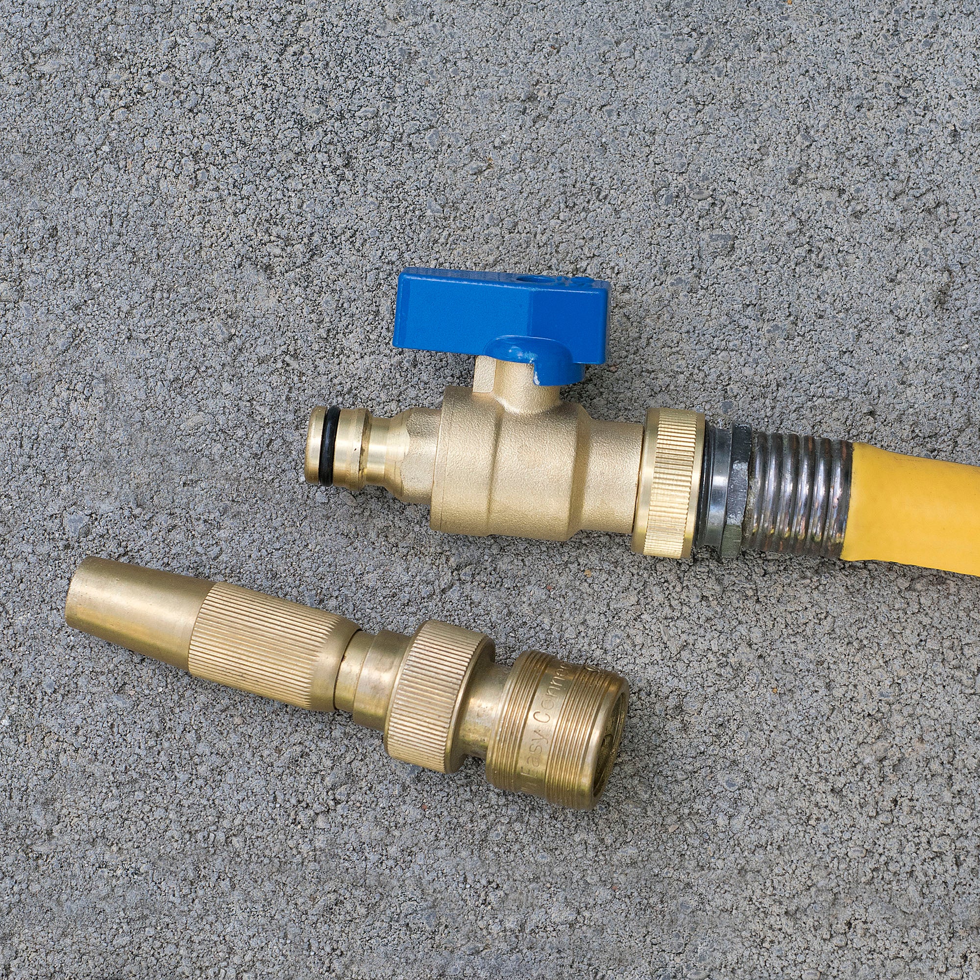 GORILLA EASY CONNECT MALE BALL VALVE SHUT OFF VALVE WITH QUICK CONNECT FOR GARDEN HOSE 3/4" GHT GARDEN HOSE THREAD LEAK PROOF GARDENING SOLID BRASS RV BOAT