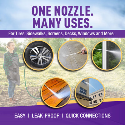 GORILLA EASY CONNECT SOLID BRASS GARDENING SWEEPER NOZZLE WITH QUICK CONNECT 3/4" GHT THREAD LEAK PROOF CORROSIVE RESISTANT