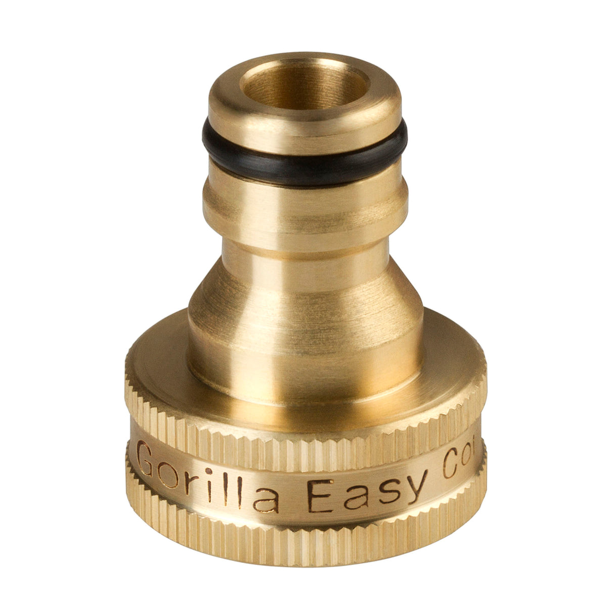 GORILLA EASY CONNECT MALE CONNECTOR FOR GARDEN HOSE SOLID BRASS CORROSIVE RESISTANT LEAK PROOF 3/4 INCH GHT