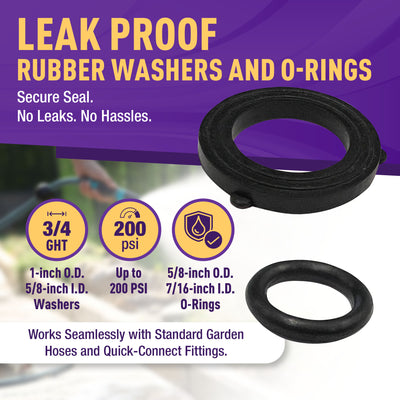 GORILLA EASY CONNECT O RING REPLACEMENT RUBBER WASHER 3/4 INCH NO LEAK