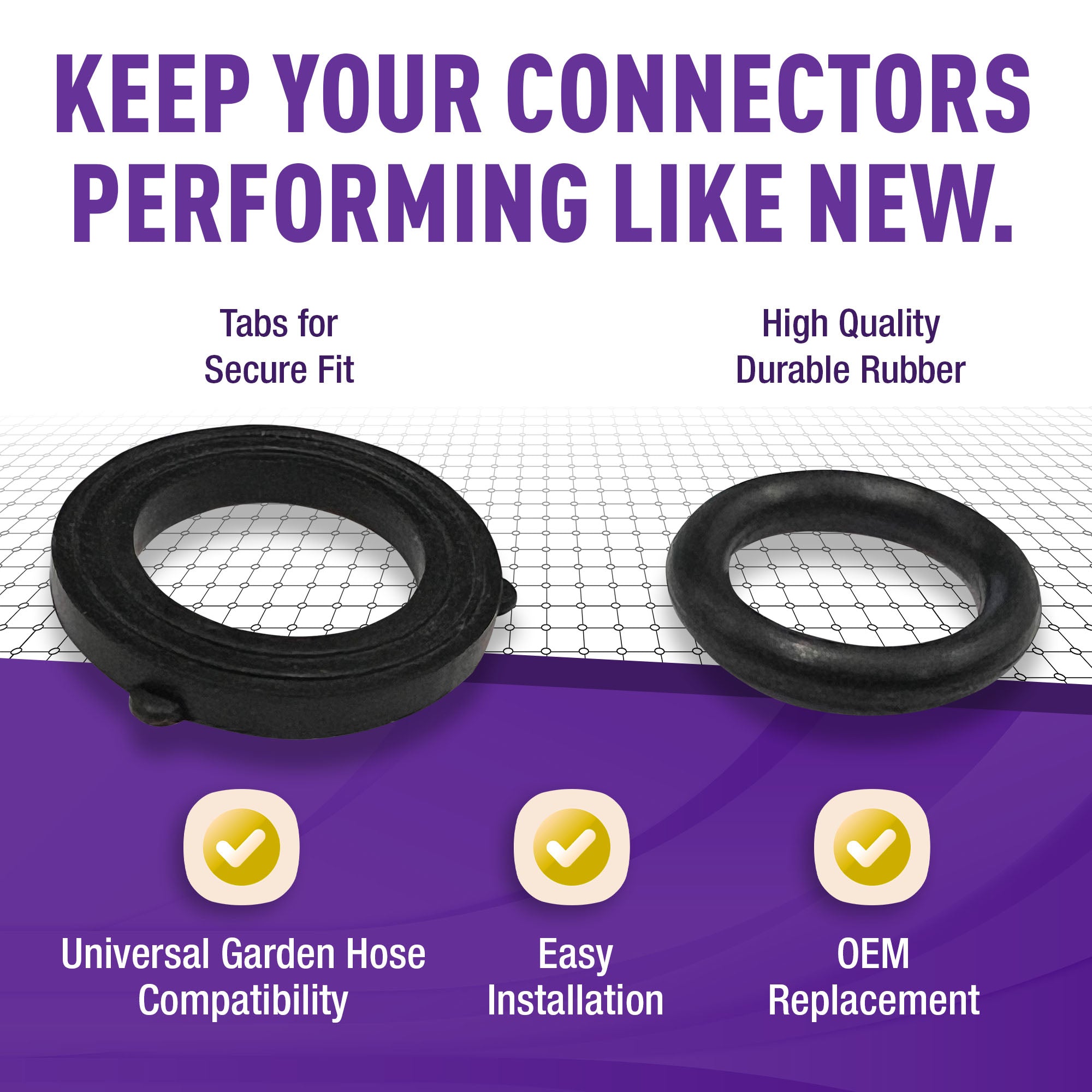 GORILLA EASY CONNECT O RING REPLACEMENT RUBBER WASHER 3/4 INCH NO LEAK