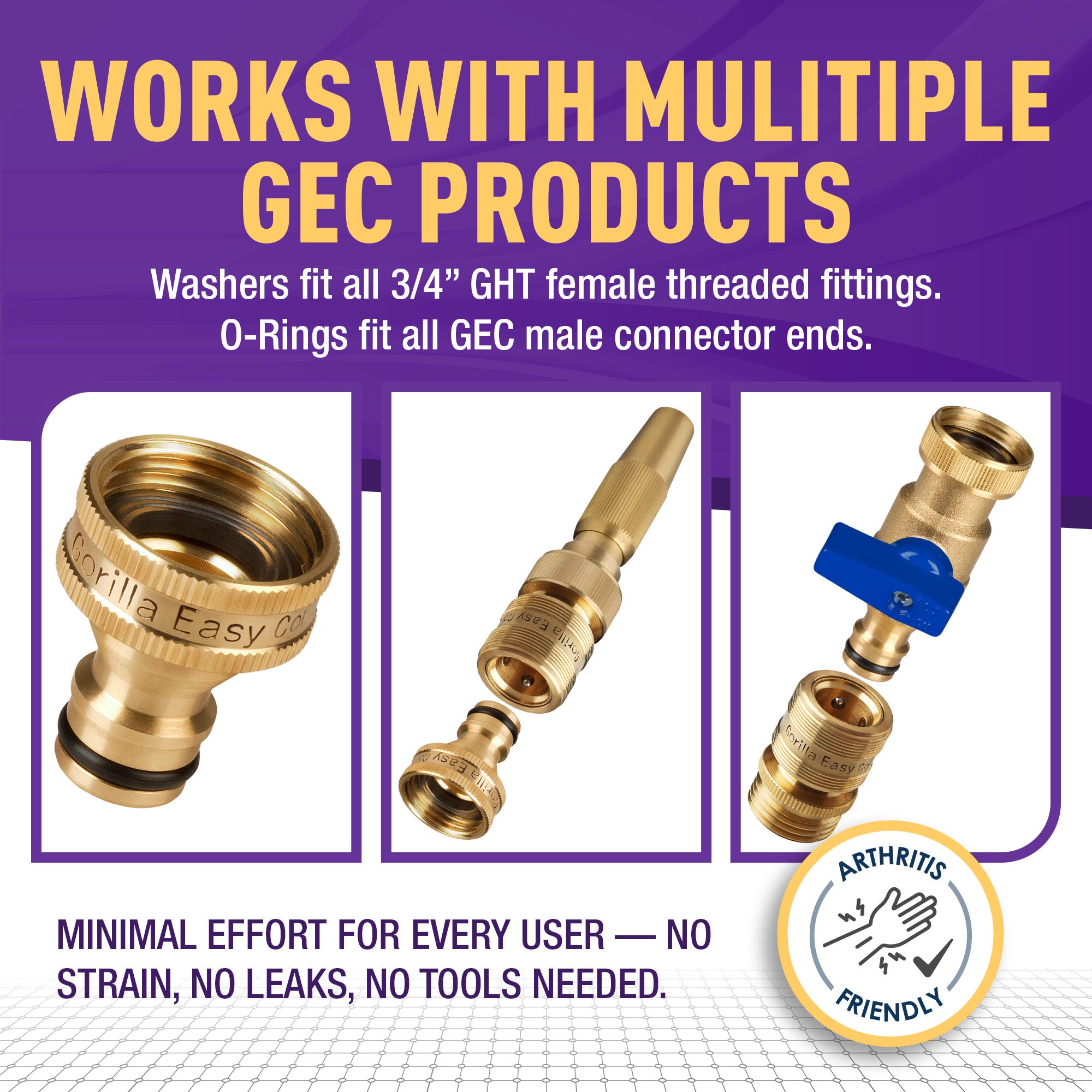 GORILLA EASY CONNECT O RING REPLACEMENT RUBBER WASHER 3/4 INCH NO LEAK