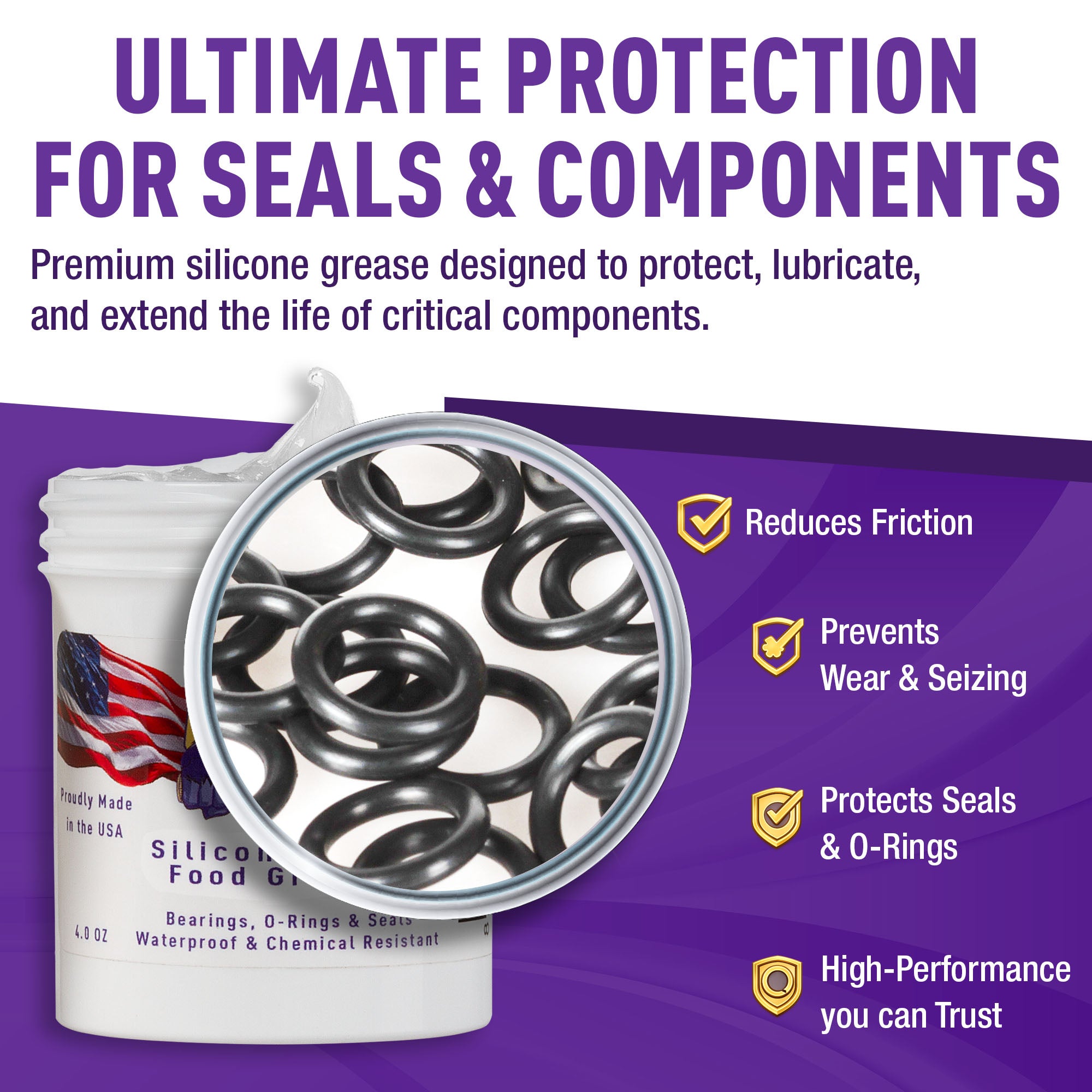 GORILLA EASY CONNECT SILICONE GRADE 2 GREASE FOOD GRADE FOR BEARINGS AND SEALS