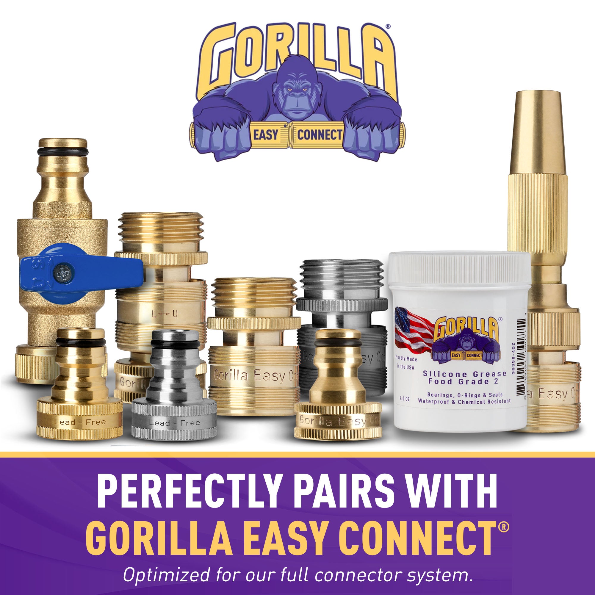GORILLA EASY CONNECT SILICONE GRADE 2 GREASE FOOD GRADE FOR BEARINGS AND SEALS