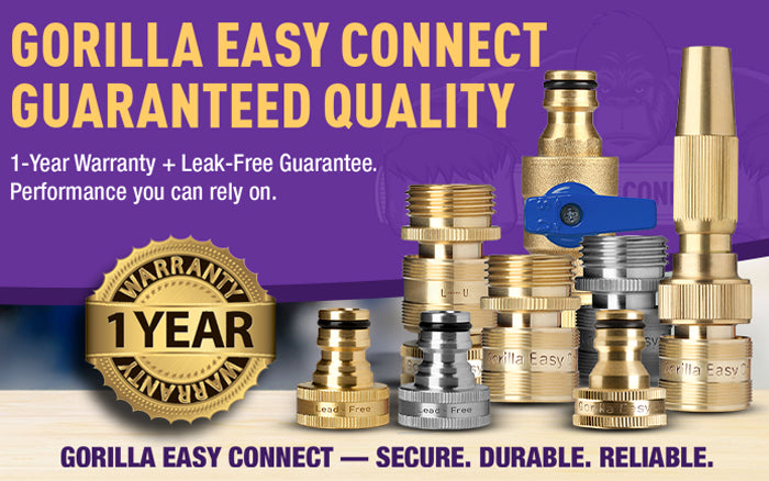 Gorilla Easy Connect type 304 Stainless Steel Lead-Free and Solid Brass Connectors