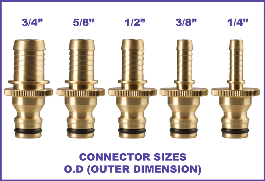 Gorilla Easy Connect Garden Hose Quick Connect Fittings. inch GHT Solid Brass.