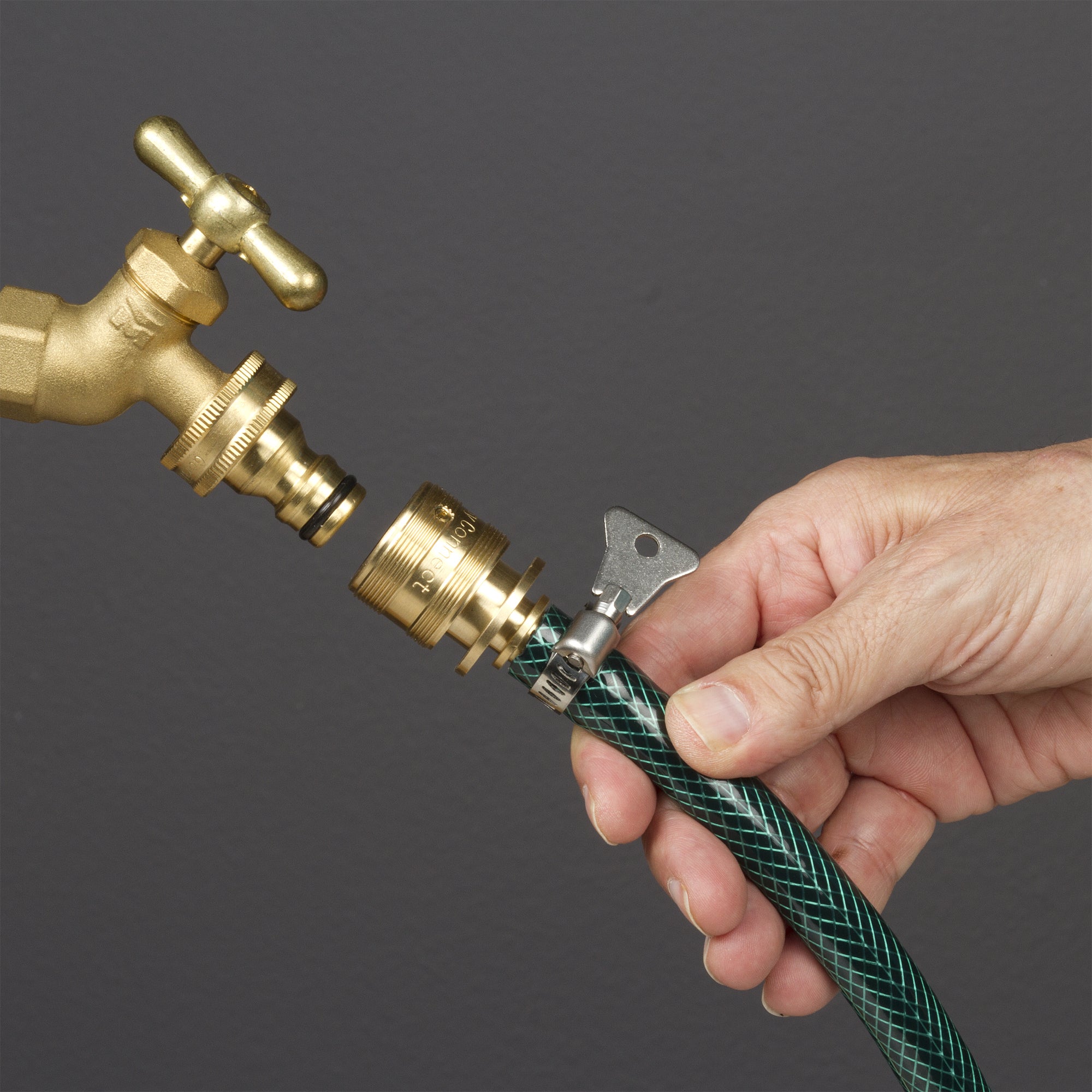 Kelaro Garden Hose Quick Connect Fittings - 2-Pack, 3/4 Inch GHT, Solid Brass